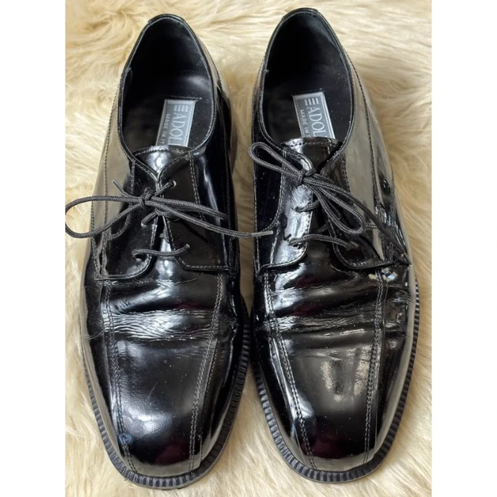 Adolfo black leather